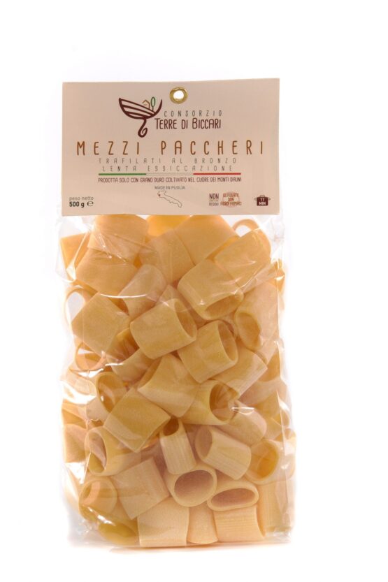 mezzi paccheri grano duro consorzio terre di biccari